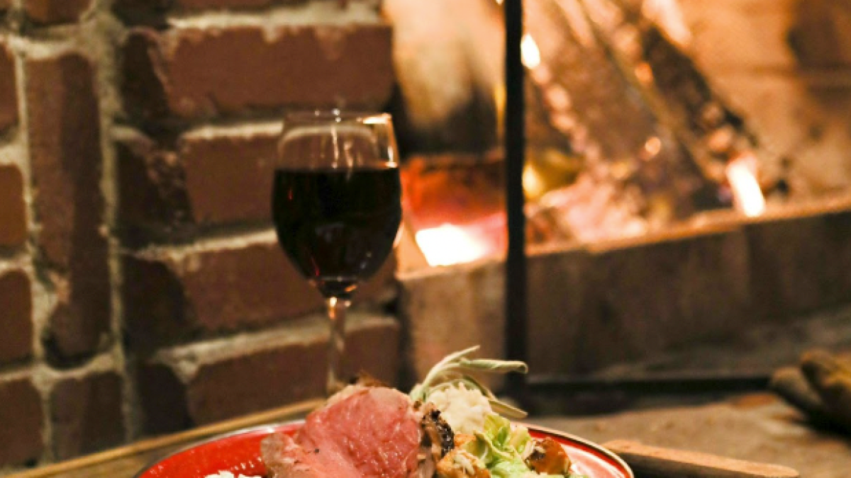 a plate of food on a table