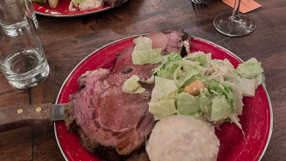 a plate of food on a table